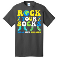 Rock Your Socks World Down Syndrome Day T  Shirt Rock Your Socks World Basic T-shirt | Artistshot