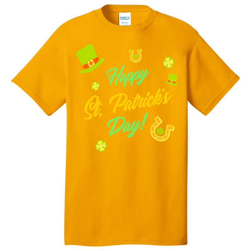 Saint Patricks Day T  Shirt Cute Leprechaun Shamrock Lucky Charm Happy Basic T-shirt | Artistshot