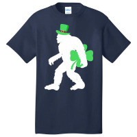 St Patricks Day Bigfoot Clover T  Shirt St Patricks Day Bigfoot Clover Basic T-shirt | Artistshot