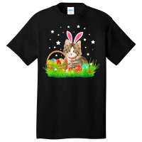 Easter Day T  Shirt Cute Cat Pet Hunting Egg Tree Bunny Easter Day T Basic T-shirt | Artistshot