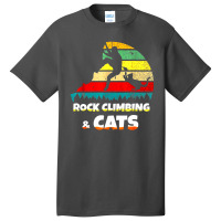 I Love Rock Climbing Cats Basic T-shirt | Artistshot