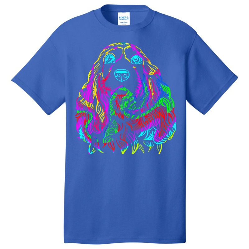 Cocker T  Shirt Colorful Cocker Spaniel Dog T  Shirt Basic T-shirt by kris86407 | Artistshot