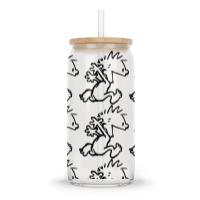 Calvin & Hobbes Comic Running Naked Glass Tumbler | Artistshot