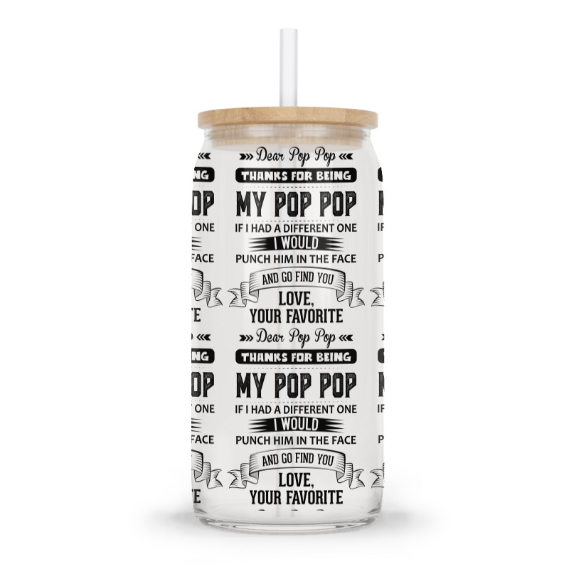 Dear Pop Pop, Love, Your Favorite Glass Tumbler | Artistshot