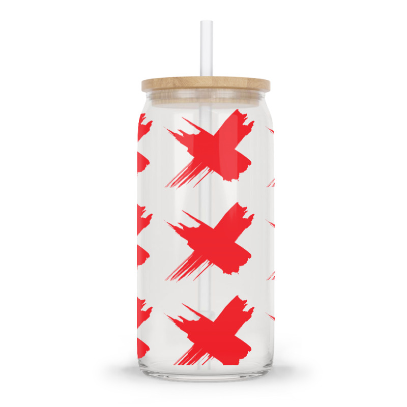 Red X Glass Tumbler | Artistshot