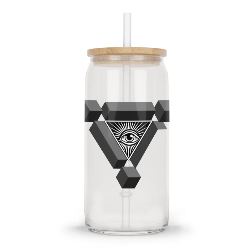 3d Freemasonry Illuminati Eye Of Providence Glass Tumbler | Artistshot