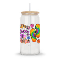 Life Is Better In Flip Flops Glass Tumbler | Artistshot