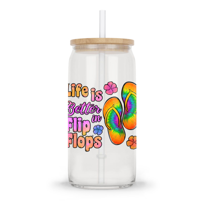 Life Is Better In Flip Flops Glass Tumbler | Artistshot