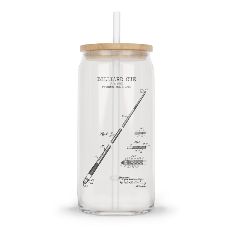 Billiard Cue Patent Glass Tumbler | Artistshot