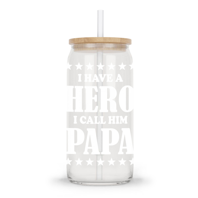 I Have A Hero I Call Him Papa Glass Tumbler | Artistshot