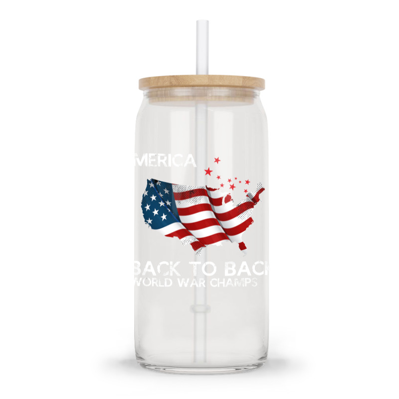 Merica Back To Back World War Champs Glass Tumbler | Artistshot