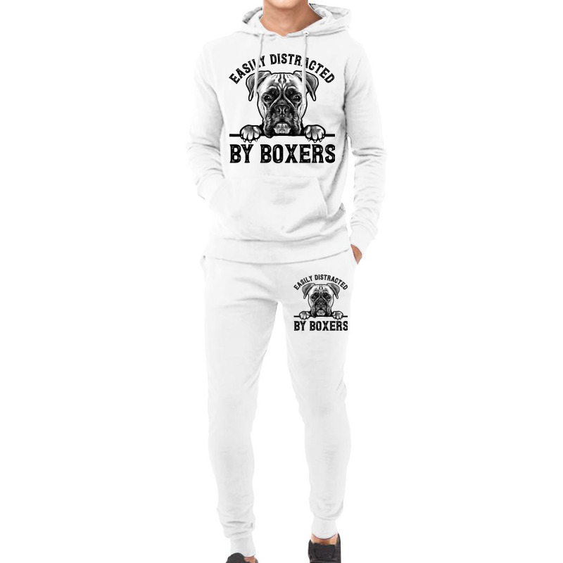 Hobo Care Boxer Rescue Easily Distracted By Boxers Hoodie & Jogger Set | Artistshot