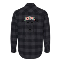 Greyhound With Floral Headband Dog Mom Flannel Shirt | Artistshot