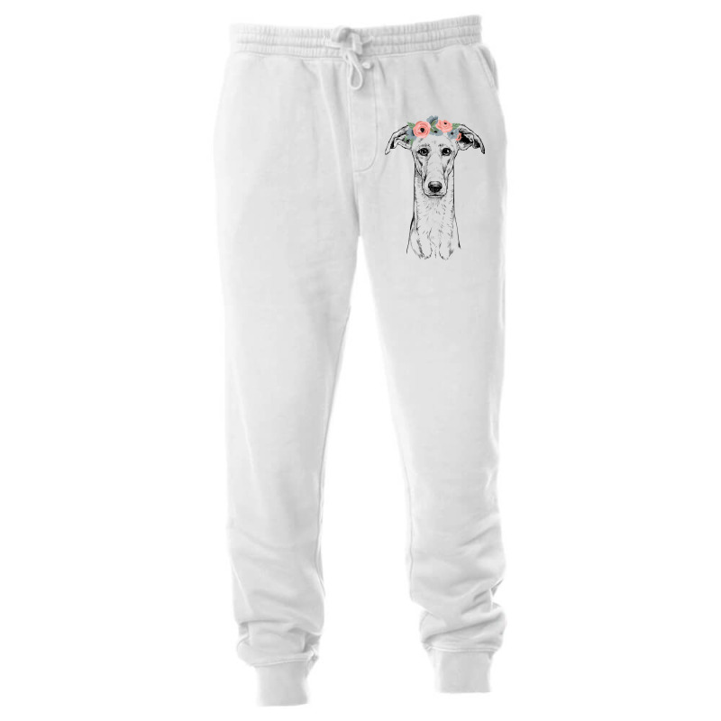 Greyhound With Floral Headband Dog Mom Unisex Jogger by KamariSalisbur | Artistshot