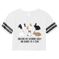 Funny Driving My Husband Crazy One Bunny At A Time Scorecard Crop Tee | Artistshot