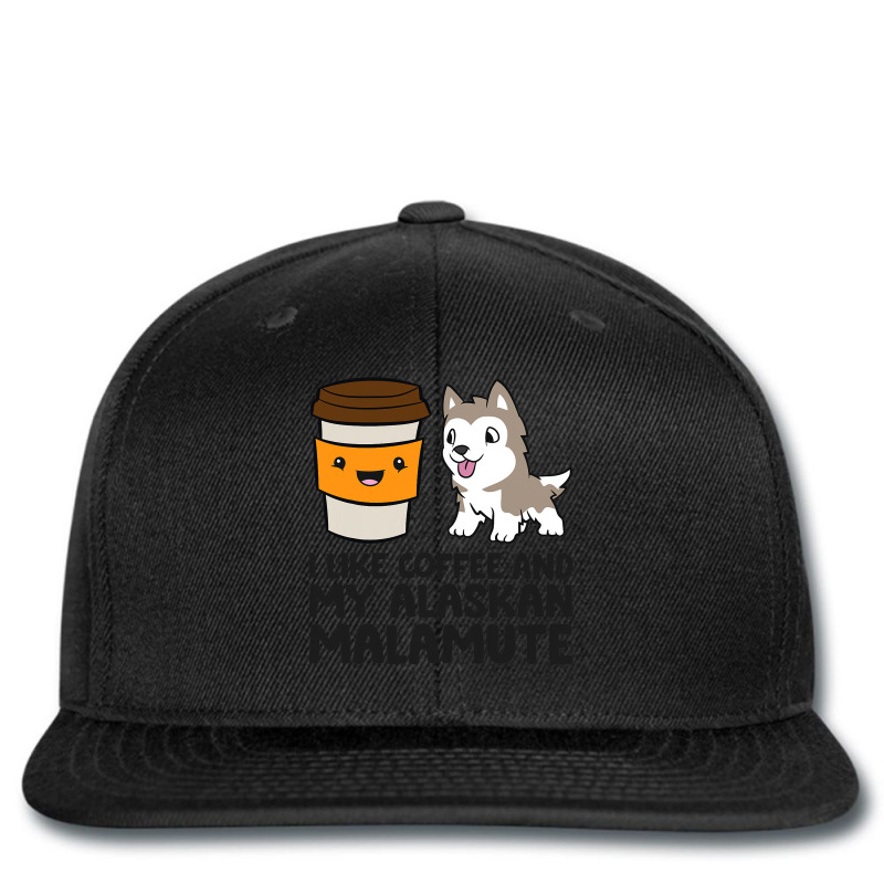 I Like Coffee And My Alaskan Malamute Printed Hat | Artistshot