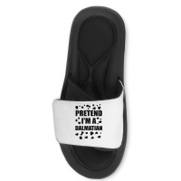 Funny Pretend Im A Dalmatian Halloween Costume Fun Slide Sandal | Artistshot