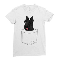 Funny Scottish Terrier Art Men Women Scottie Dog I Ladies Fitted T-shirt | Artistshot