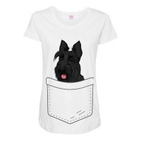 Funny Scottish Terrier Art Men Women Scottie Dog I Maternity Scoop Neck T-shirt | Artistshot