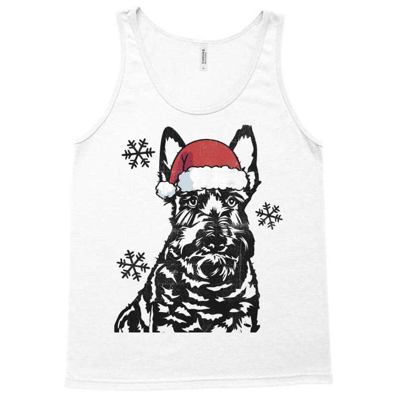 Funny Scottish Terrier Christmas Santa Hat Xmas Mo Tank Top by NariahPringl | Artistshot