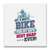 Got A New Bike For My Wife. Best Swap Ever Drag Ra Metal Print Square | Artistshot