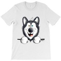 Happy Siberian Husky Sleigh Dog Malamute I Dog Fan T-shirt | Artistshot