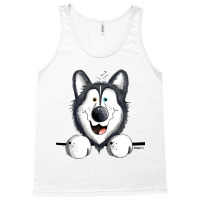 Happy Siberian Husky Sleigh Dog Malamute I Dog Fan Tank Top | Artistshot