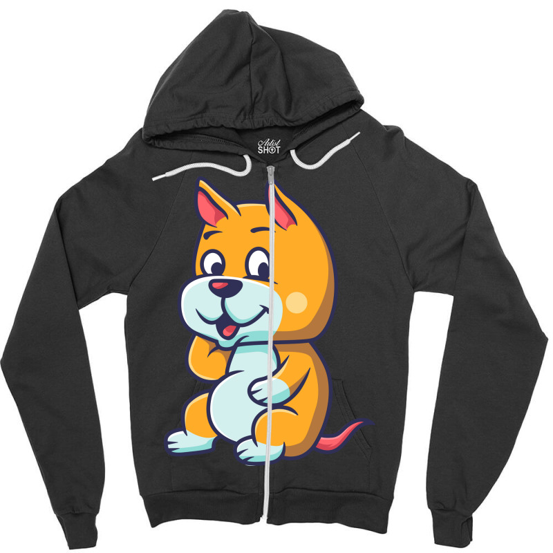 Cute Dog Zipper Hoodie | Artistshot