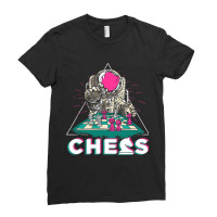 Astronaut Chess Player Checkmate Grandmaster Chess Ladies Fitted T-shirt | Artistshot