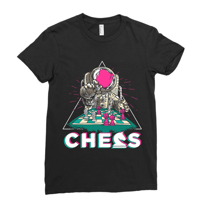 Astronaut Chess Player Checkmate Grandmaster Chess Ladies Fitted T-shirt | Artistshot