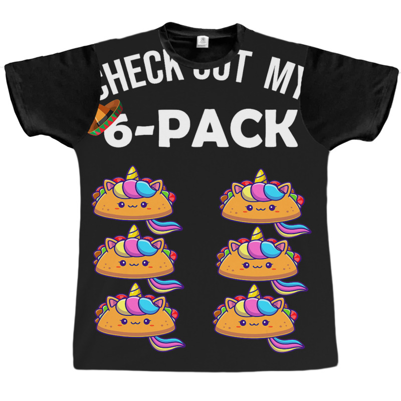 6 Pack Fitness Taco Funny Mexican Gym Top For Taco Graphic T-shirt | Artistshot