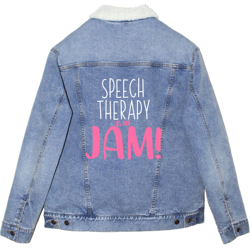 Speech Therapy Is My Jam 2 Unisex Sherpa-Lined Denim Jacket by didiergrobak | Artistshot