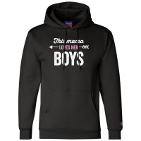 This Mama Loves Her Boys 2 Champion Hoodie | Artistshot