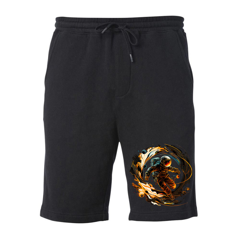 Astronaut Emerging From Portal Fleece Short | Artistshot