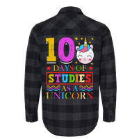 100 Days Of Studies As A Unicorn School Pony Schoo Flannel Shirt | Artistshot