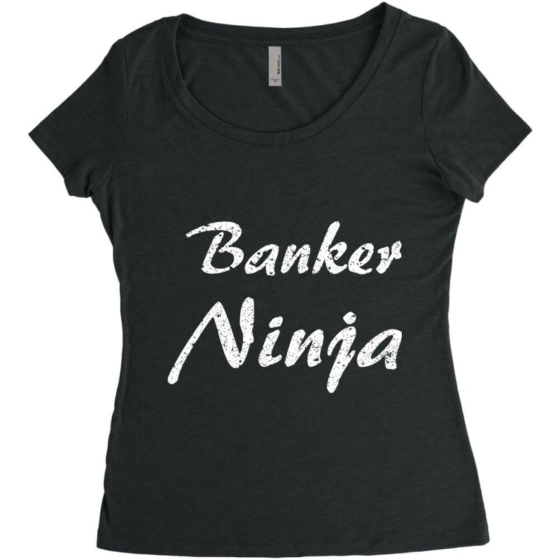 Banker Tshirt Job Occupation Funny Work Title Women's Triblend Scoop T-shirt by KhalifSpina | Artistshot