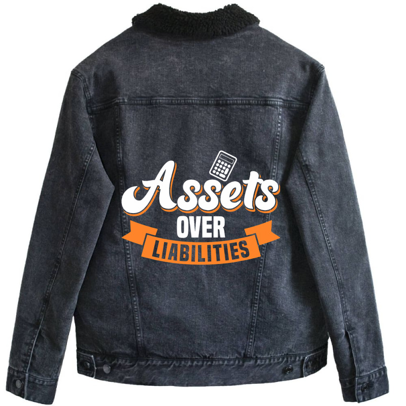 Accountant Assets Over Liabilities Bookkeeper Unisex Sherpa-Lined Denim Jacket by JESSICASIMONSEN | Artistshot