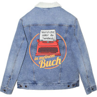 Author Ghostwriter Writer Typewriter Book Author Unisex Sherpa-lined Denim Jacket | Artistshot