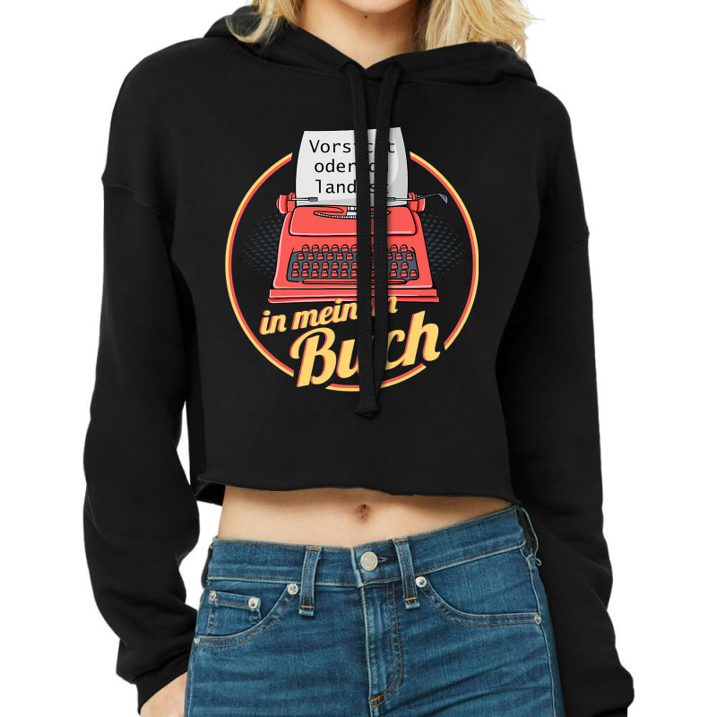 Author Ghostwriter Writer Typewriter Book Author Cropped Hoodie by Enjoyby | Artistshot