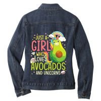 Avocado Women Magical Fantasy Animal Lover Girls U Ladies Denim Jacket | Artistshot