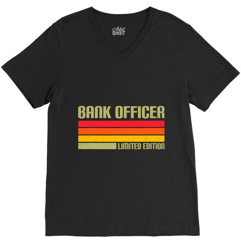 Bank Officer Limited Edition Banker Bank Clerk Fin V-Neck Tee by Onvibrant | Artistshot