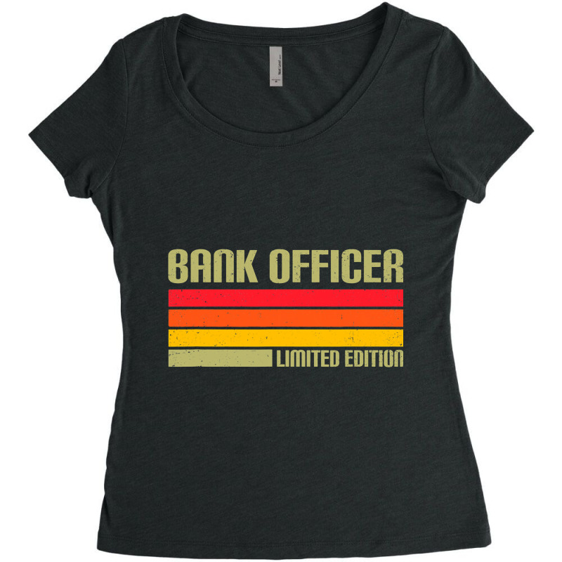 Bank Officer Limited Edition Banker Bank Clerk Fin Women's Triblend Scoop T-shirt by Onvibrant | Artistshot