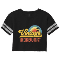 Archaeologist Vintage Sunset Profession Retro Job  Scorecard Crop Tee | Artistshot