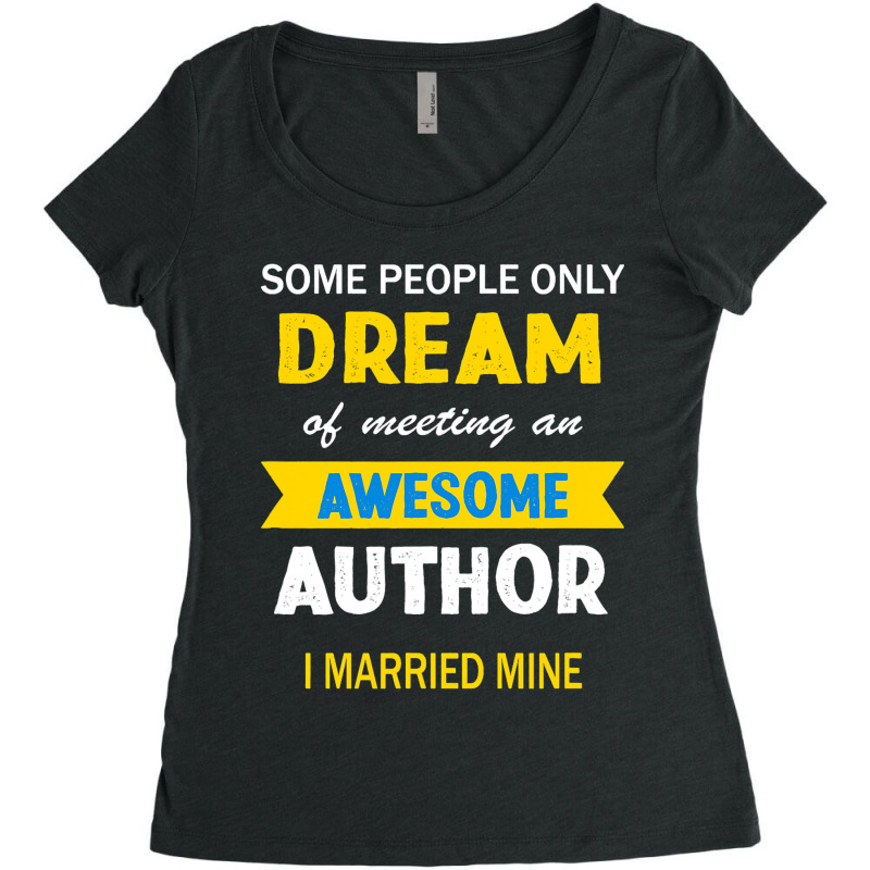 Awesome Author Husband Wife Married Writers Christ Women's Triblend Scoop T-shirt by GARYYATES | Artistshot