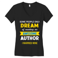 Awesome Author Husband Wife Married Writers Christ Women's V-neck T-shirt | Artistshot