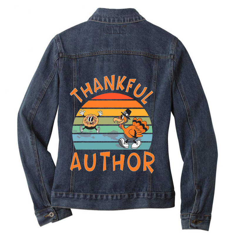 Author Job Funny Thanksgiving Ladies Denim Jacket by LynettStacey | Artistshot