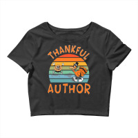 Author Job Funny Thanksgiving Crop Top | Artistshot