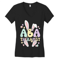 Applied Behavior Analysis Therapist Cute Easter Bu Women's V-neck T-shirt | Artistshot