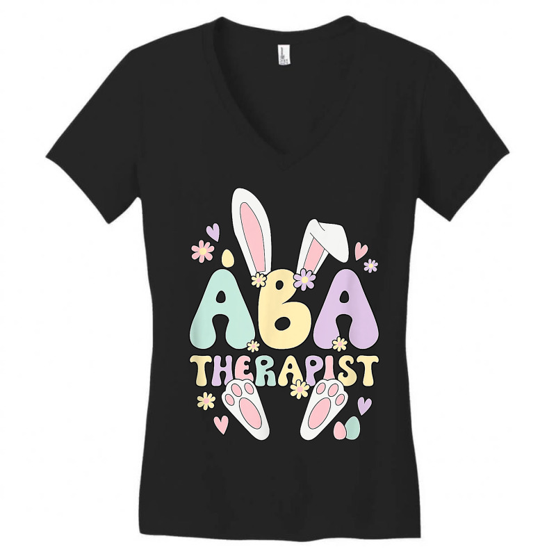 Applied Behavior Analysis Therapist Cute Easter Bu Women's V-Neck T-Shirt by LoralieDemars | Artistshot