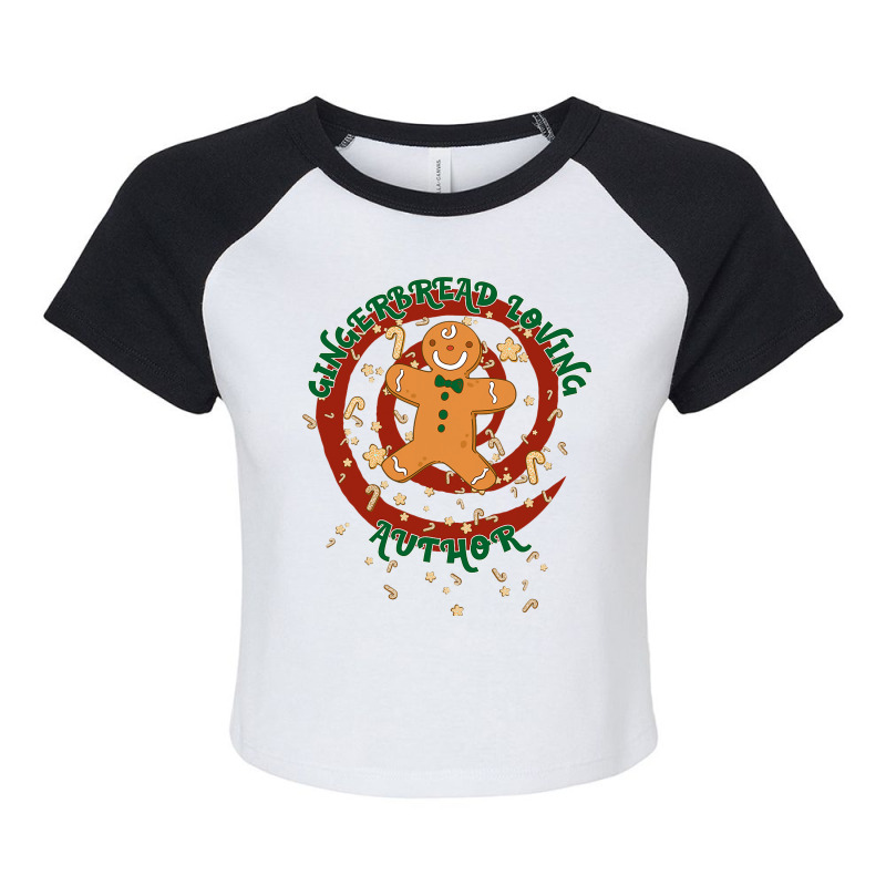 Author Job Gingerbread Funny Xmas Raglan Crop Top by LoralieDemars | Artistshot